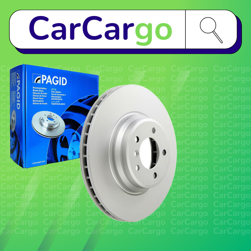 Pagid Vented Front Brake Discs Pair For BMW 3 Series 330i 2005-2013 348 mm