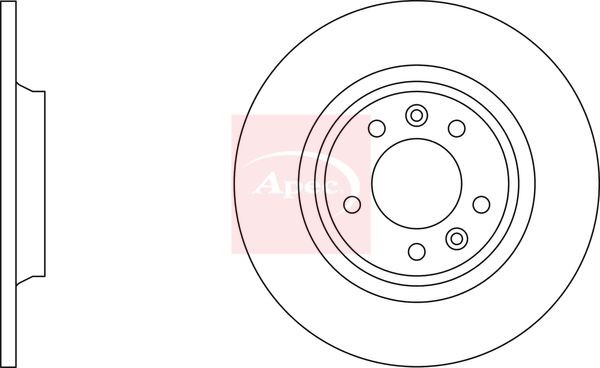 APEC DSK3628 Brake Disc Rear Solid Braking 303mm Outer Diameter Fits Mazda CX-30