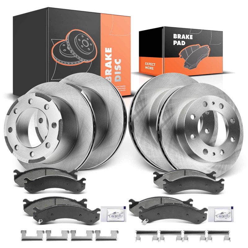 Disc Brake Rotor & Ceramic Brake Pad for Chevy Silverado GMC Sierra Front & Rear