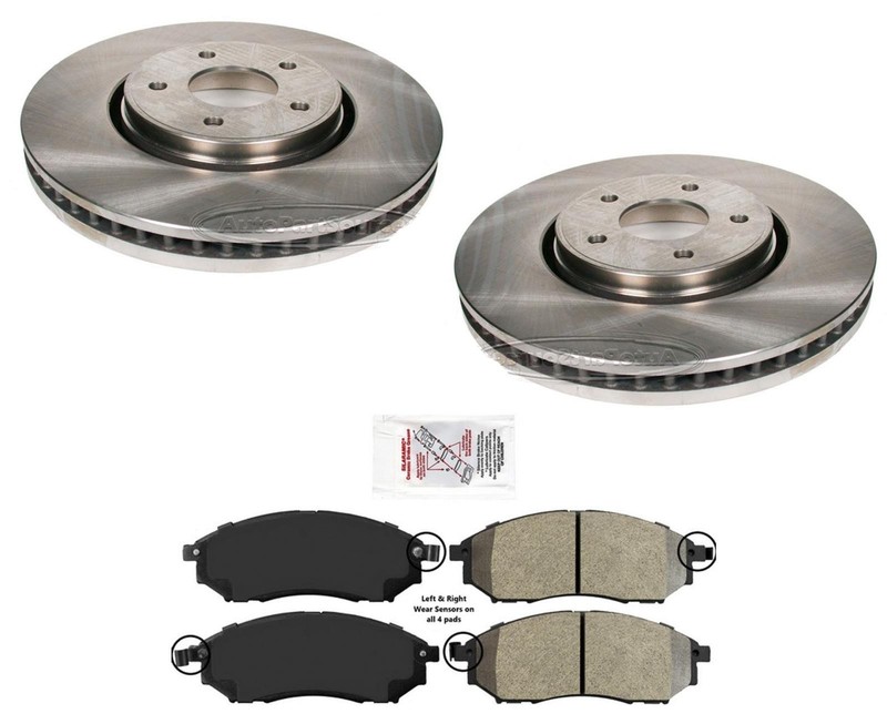 Front & Rear Brake Rotors & Brake Pads For Infiniti FX35 2006-2010 gallery