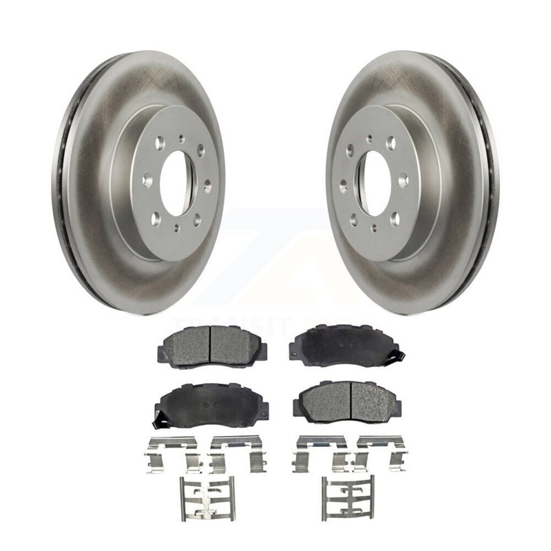 Front Coated Disc Brake Rotor & Ceramic Pad Kit For 1992-1993 Acura Integra GS-R gallery