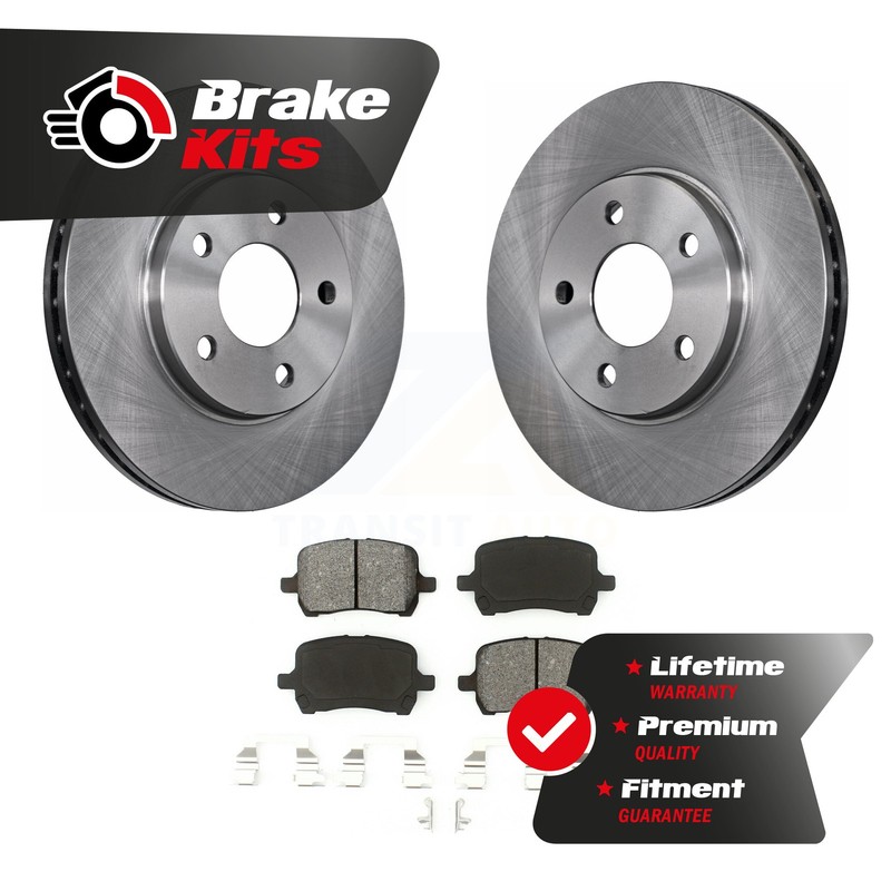 Front Brake Rotor And Semi-Metallic Pad Kit For 2004-2008 Chevrolet Malibu LT LS