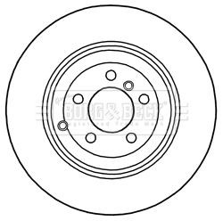 x1 Borg & Beck Rear Brake Disc Single Fits Land Rover BBD5946S