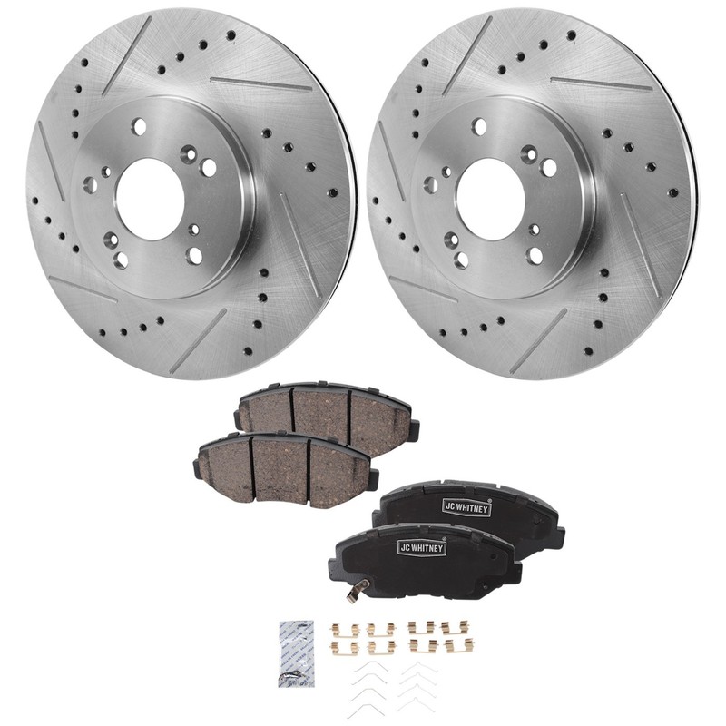 Front Brake Disc Rotors and Pads Kit For Honda Pilot 2003 2004 2005 2006-2008