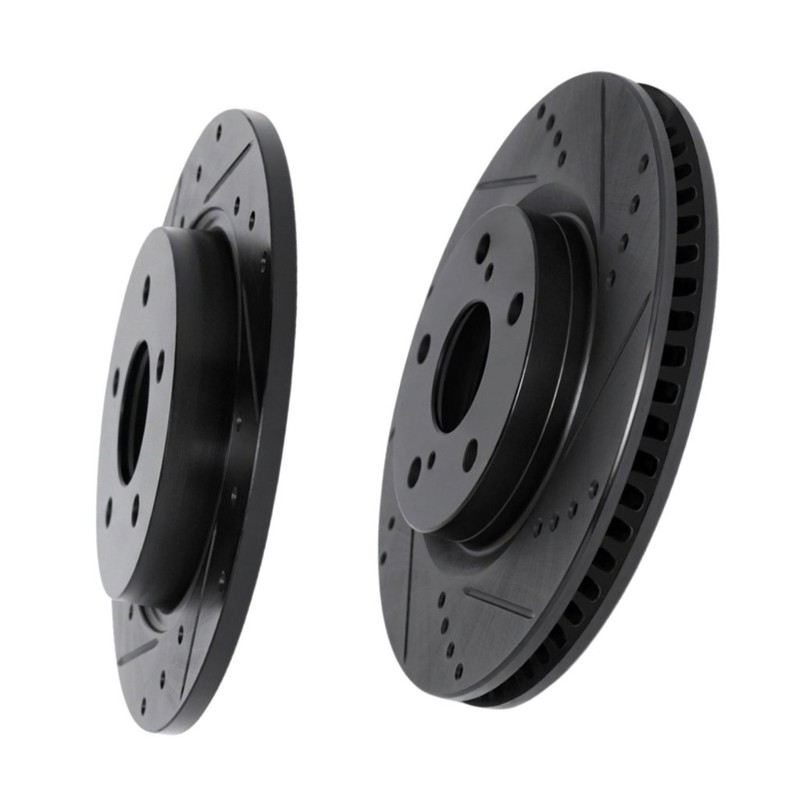 For Mazda 3 2019-2025 Rotor Set | Front And Rear | Vented | Drilled And Slotted gallery