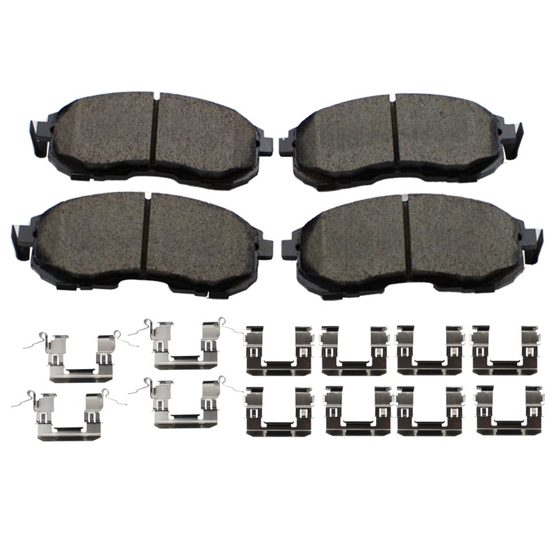 DuraGo Front Rotors Akebono ProACT Ceramic Disc Brake Pads Kit For G35 3.5L RWD gallery