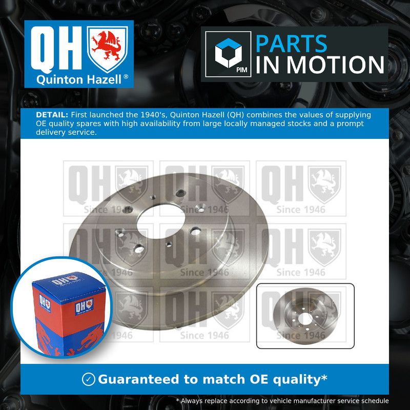 2x Brake Discs Pair Solid fits HONDA CIVIC EM2 1.7 Rear 01 to 05 260mm Set QH