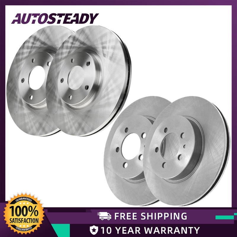 Front and Rear Vented Disc Brake Rotors Kit for 2003 2004 2005 Infiniti FX35