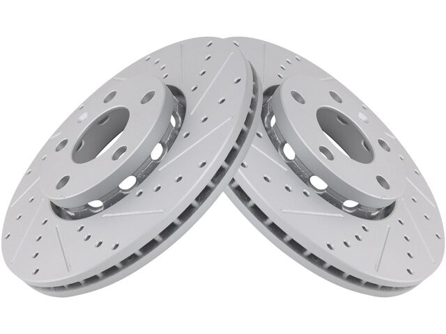 Front TRQ 2 Piece Brake Rotor Set Brake Rotor Set fits Audi 100 1992-1994 76KQJX gallery