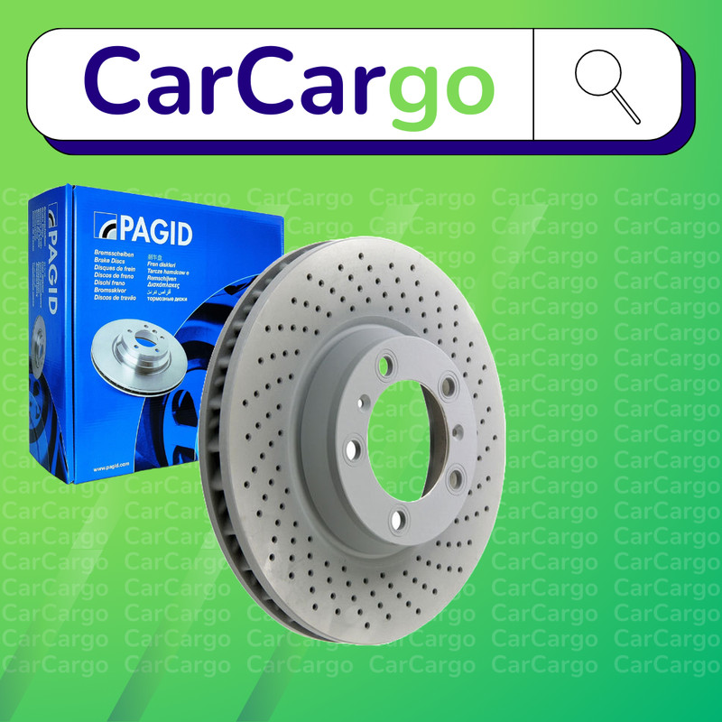 Pagid Vented Perforated Front Brake Discs Pair 911 3.6 Turbo 4 2000-2005 330 mm