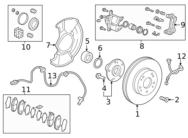 Genuine Honda Disc Brake Rotor Front 45251-T2F-A51 gallery