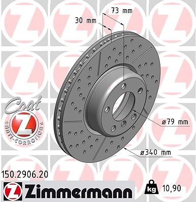 Zimmermann Front Disc Brake Rotor for BMW (150.2906.20)