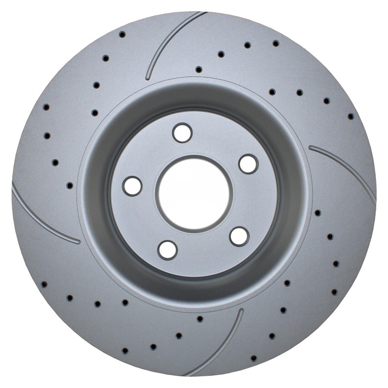 Bison Performance Pair Set Front Drilled Coat 350mm Brake Rotors for Dodge Jeep gallery