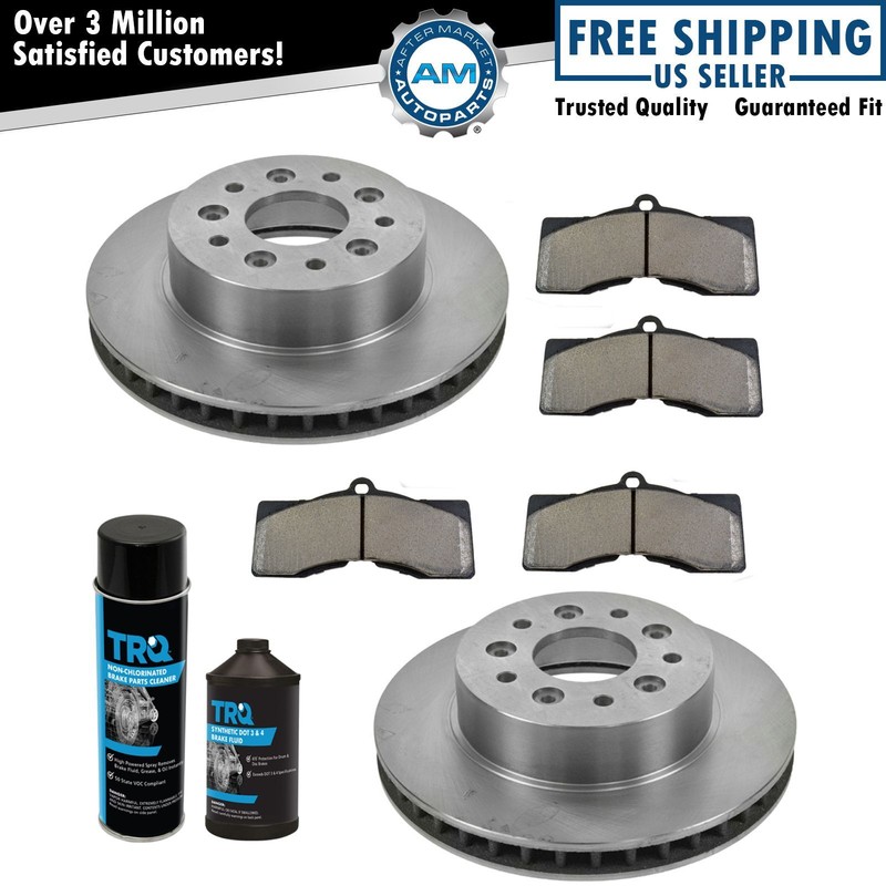 Front Metallic Brake Pad & Rotor Kit w/Chemicals for 65-82 Chevy Corvette