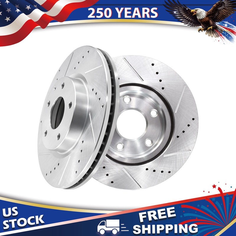 11.69 ” FRONT Drilled Slotted Brake Rotor For 2014 2015-2020 2021 Mazda 6 CX-5