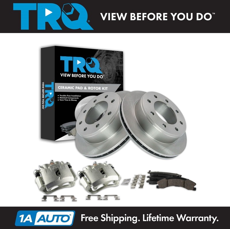 TRQ Rear Brake Pad & Rotor Kit Fits 2009-2017 GMC Savana 3500