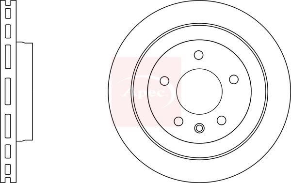 APEC DSK3083 Brake Disc Rear Vented Braking 315mm Diameter Fits Cadillac ATS