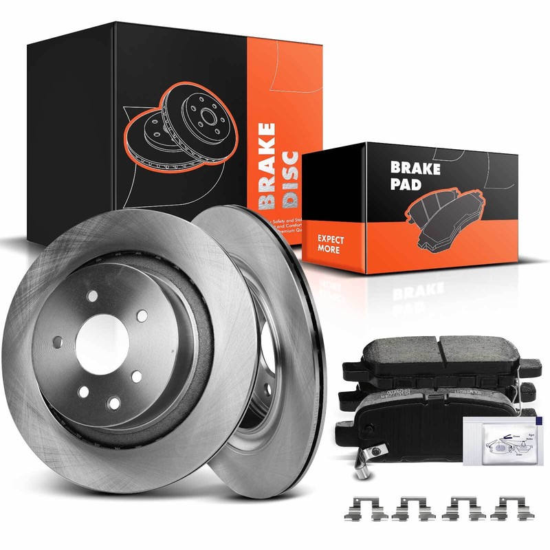 New Disc Brake Rotors and Ceramic Brake Pads for INFINITI G37 2008-2013 G35 Rear