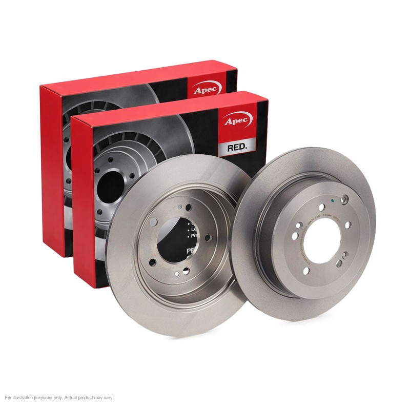 2x APEC Rear Brake Discs For HYUNDAI TUCSON (TL, TLE) 100kW/136HP/1598cc DSK3269