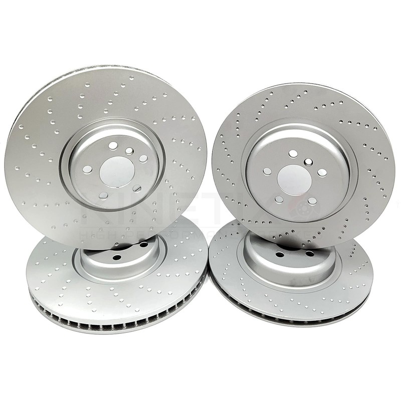 FOR BMW M 760i M SPORT G11 G12 DIMPLED FRONT REAR BRAKE DISCS PADS 395mm 370mm gallery