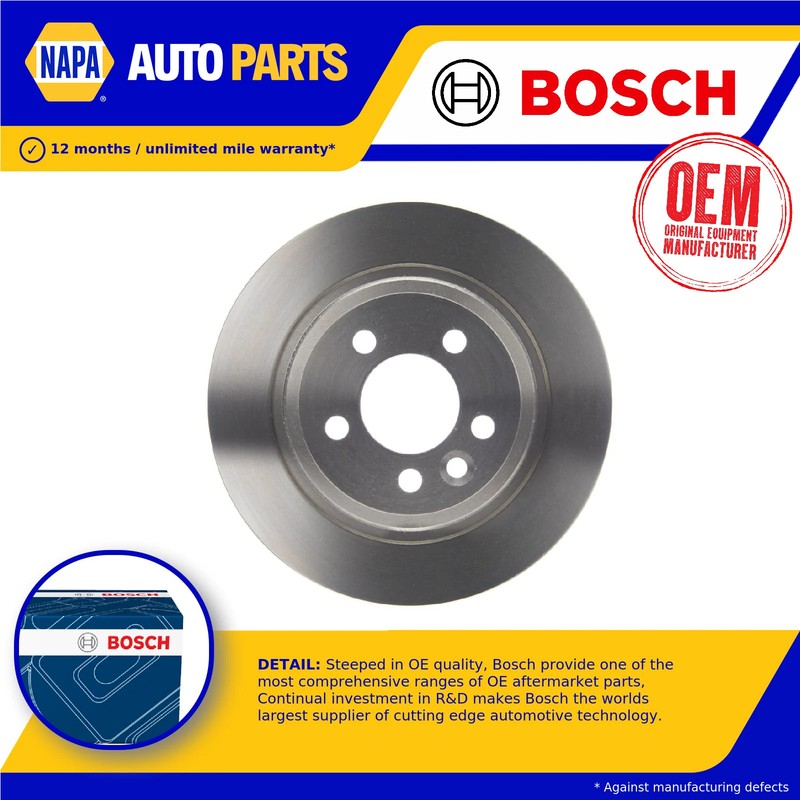 2x Brake Discs Pair Solid fits MG MGZT 2.0D Rear 02 to 05 204D2 280mm Set Bosch