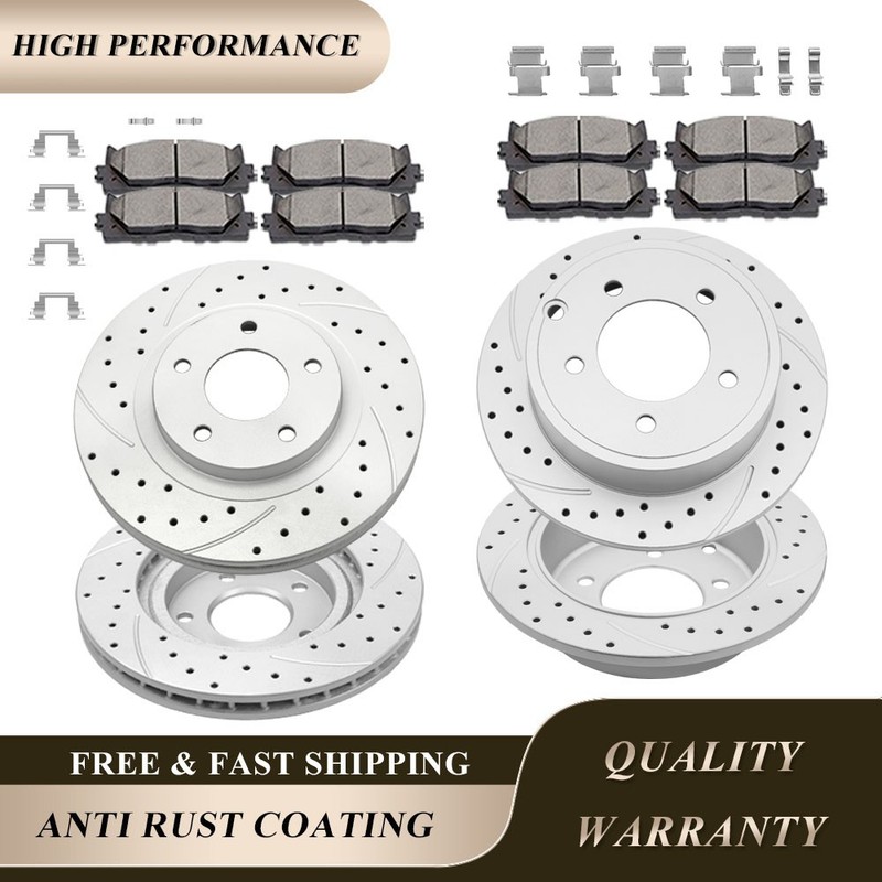 Front Rear Rotors Brake Pads Kit for Jeep Compass Patriot Dodge Avenger Caliber