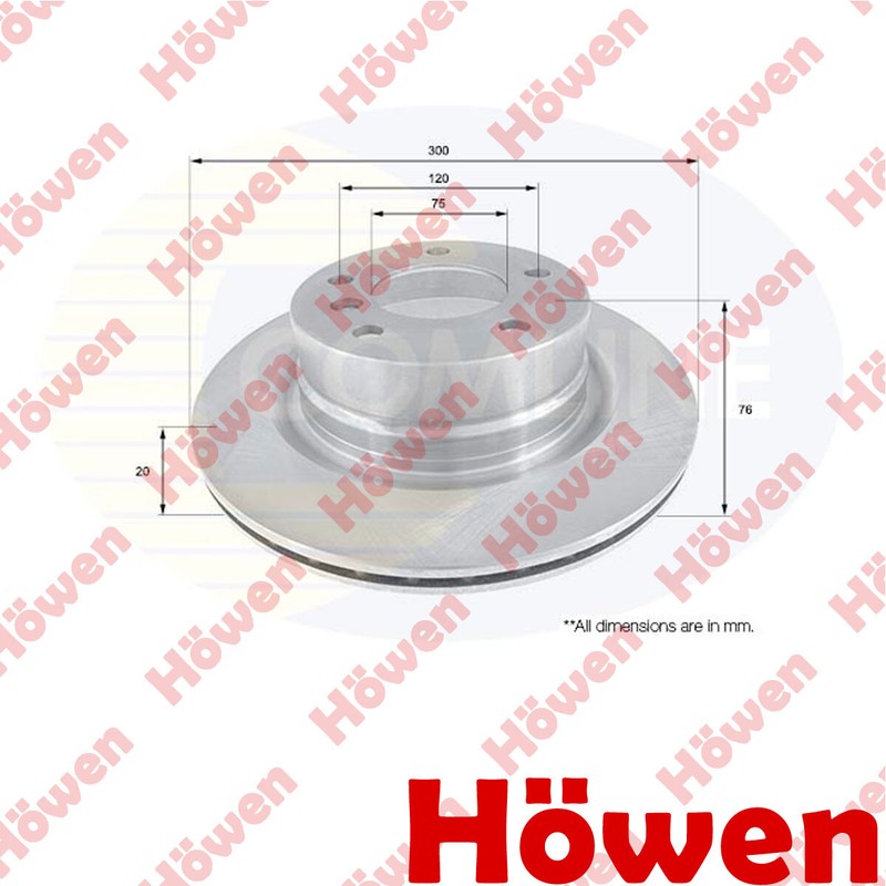 Fits BMW 1 Series 2007-2013 2.0 D 3.0 + Other Models Brake Disc Rear Howen #2