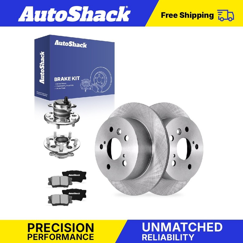 Rear Brake Rotors Ceramic Pads Hubs for Toyota, Camry 2012-2017