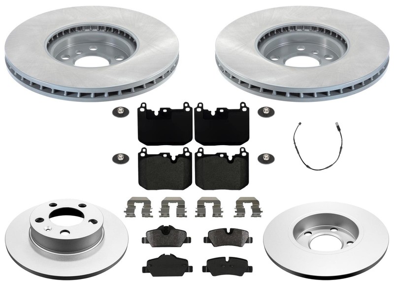 Front & Rear Rotors & EPS Brake Pads Fits Cooper John Cooper Works 2015-2019