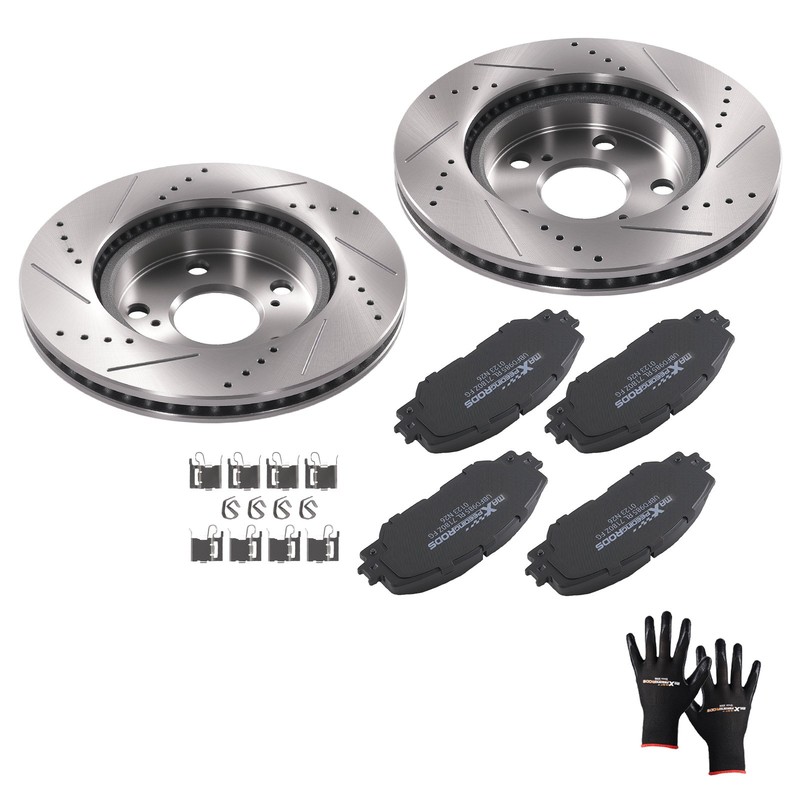 Front Vented Brake Rotors Ceramic Pads for Toyota Prius V 2012-2017 S31440 D1210 gallery