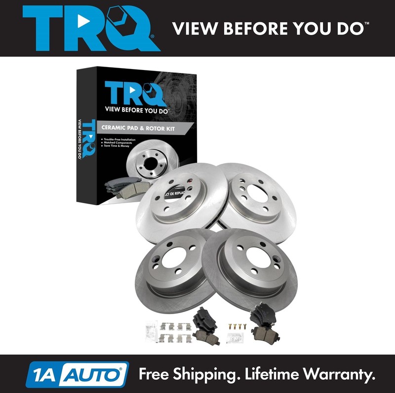 TRQ Brake Pad & Rotor Kit Ceramic Fits 2015 Mini Cooper