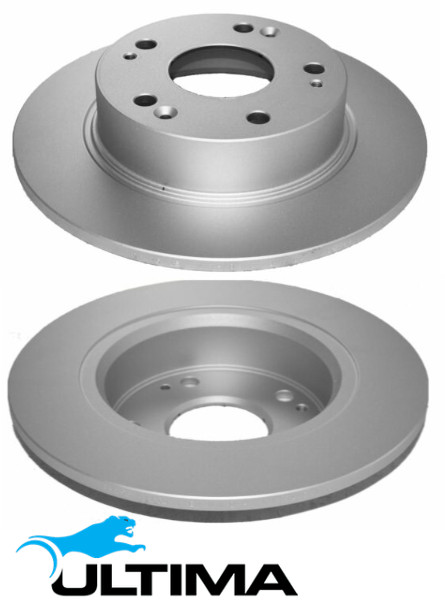 ULTIMA REAR SOLID DISC BRAKE ROTORS FOR HONDA ACCORD CM K20A 2.0L I4 WAGON ONLY