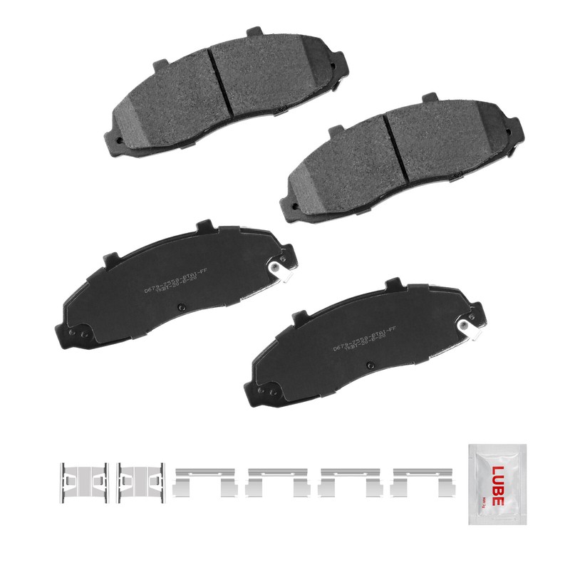Front Drilled Disc Rotors +Ceramic Brake Pads for 1997-2003 Ford F-150 4WD 5 Lug gallery