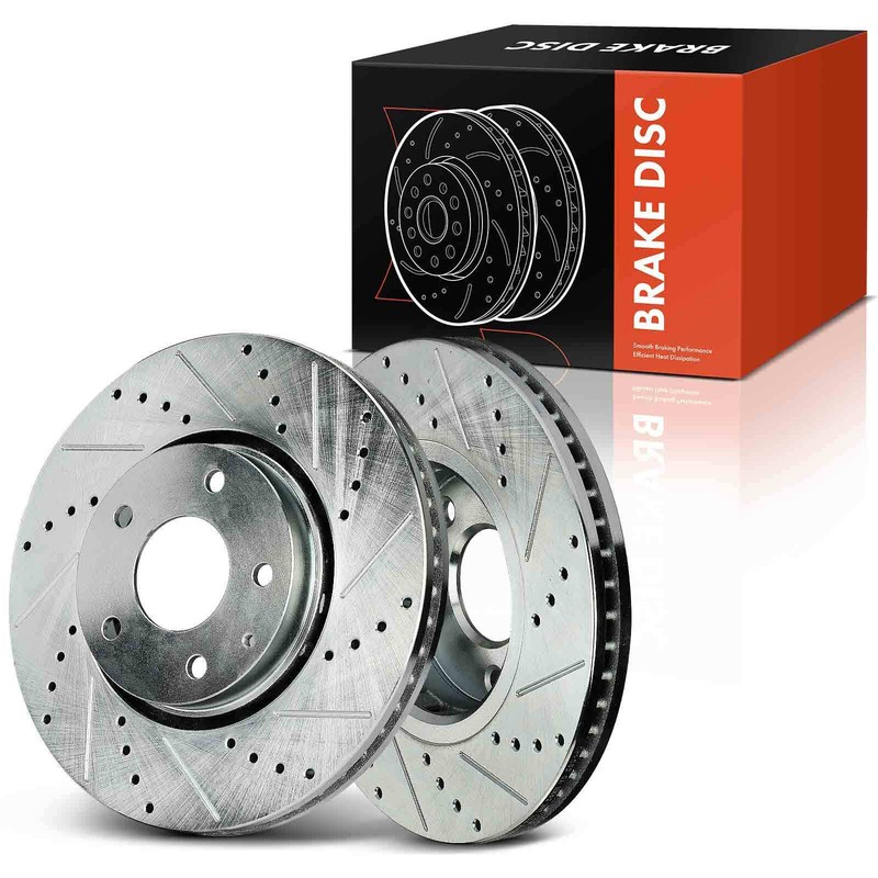 2x Front Side Drilled Brake Rotors for Mazda CX-5 16-21 6 19-21 L4 2.0L L4 2.5L
