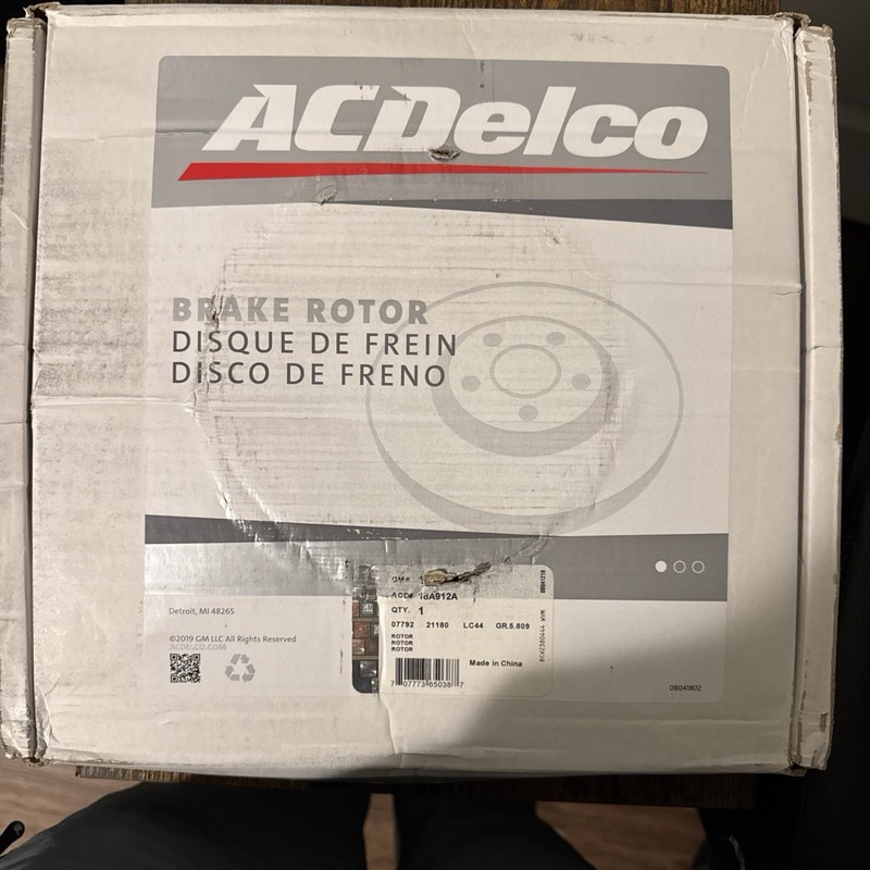 AC Delco Silver 18A925A Front Disc Brake Rotor