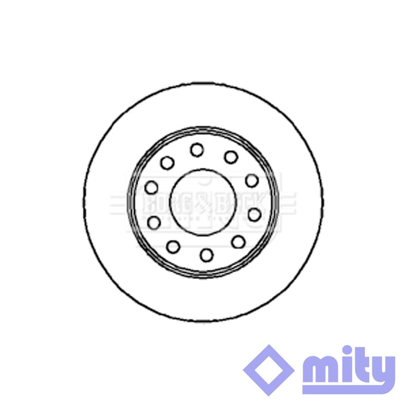 Fits Audi A4 2000-2009 Seat Exeo 2008-2013 1x Brake Disc Rear Mity 8E0615601Q
