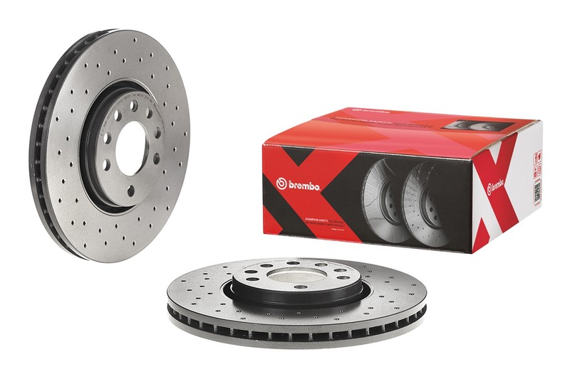 Brembo Front Xtra Brake Disc Rotor Drilled 302mm for Saab 9-3x Base Turbo X 2.0T