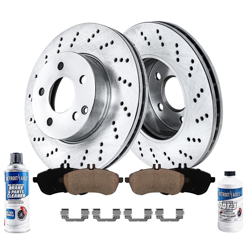 5-Lug Front Brake Pads Rotors for 2008-2015 Mercedes-Benz C250