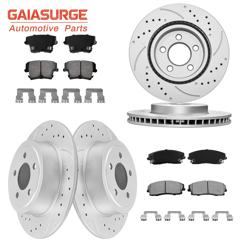 320mm Front Rear Drilled Brake Rotors Pad for 2006-2020 Dodge Challenger Charger