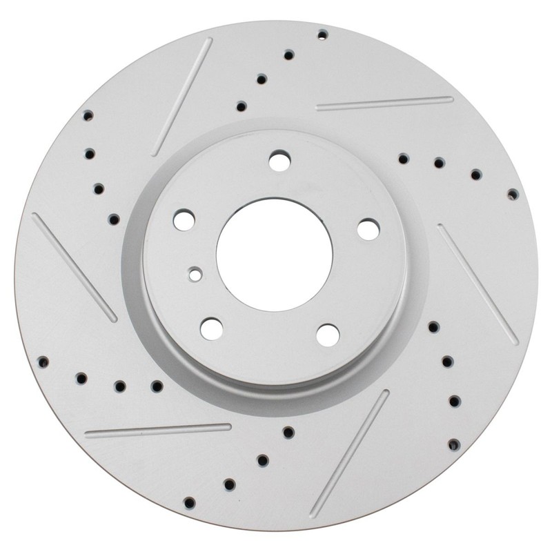 TRQ Drilled Brake Rotor Set Fits 05-06 Nissan Altima 04-08 Maxima 13-19 Sentra gallery