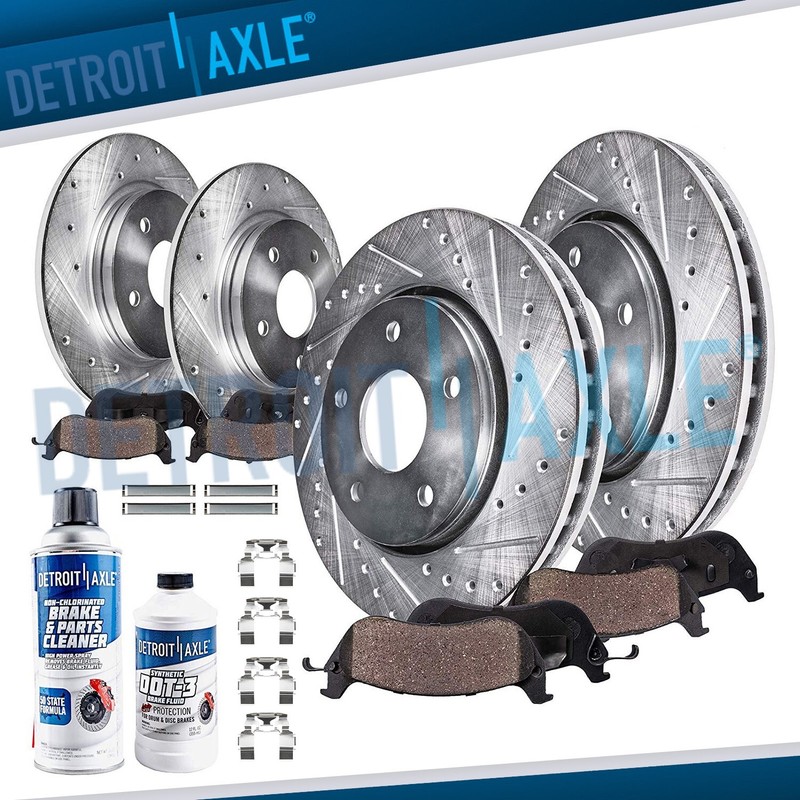 Brakes Rotor Pad 4WD Front & Rear Brake Rotors Ceramic Pads Ford Explorer Sport