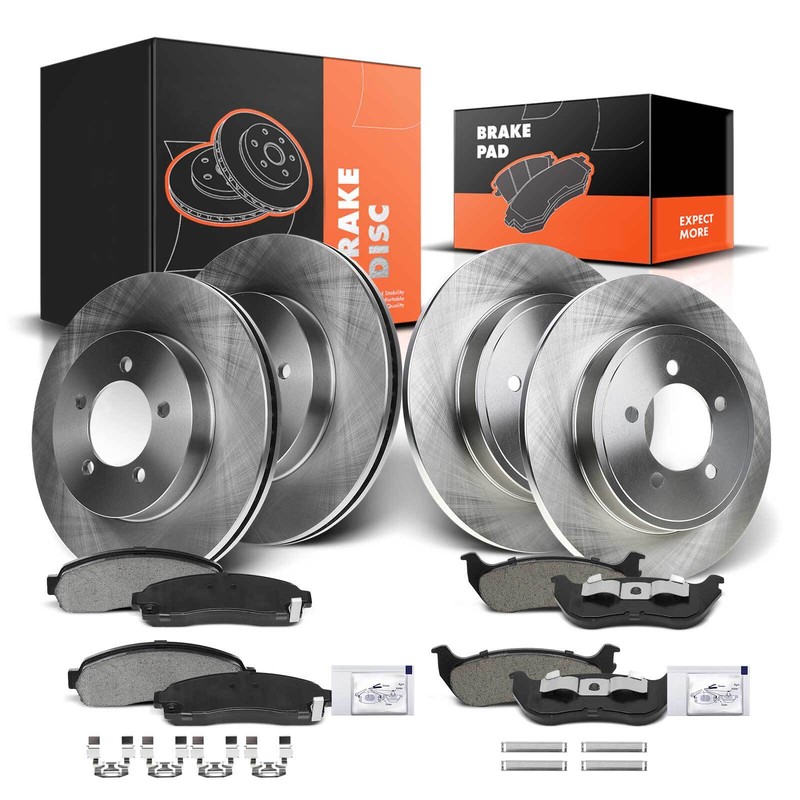 Front & Rear Disc Brake Rotor & Ceramic Brake Pad for Ford Explorer 2002-2005