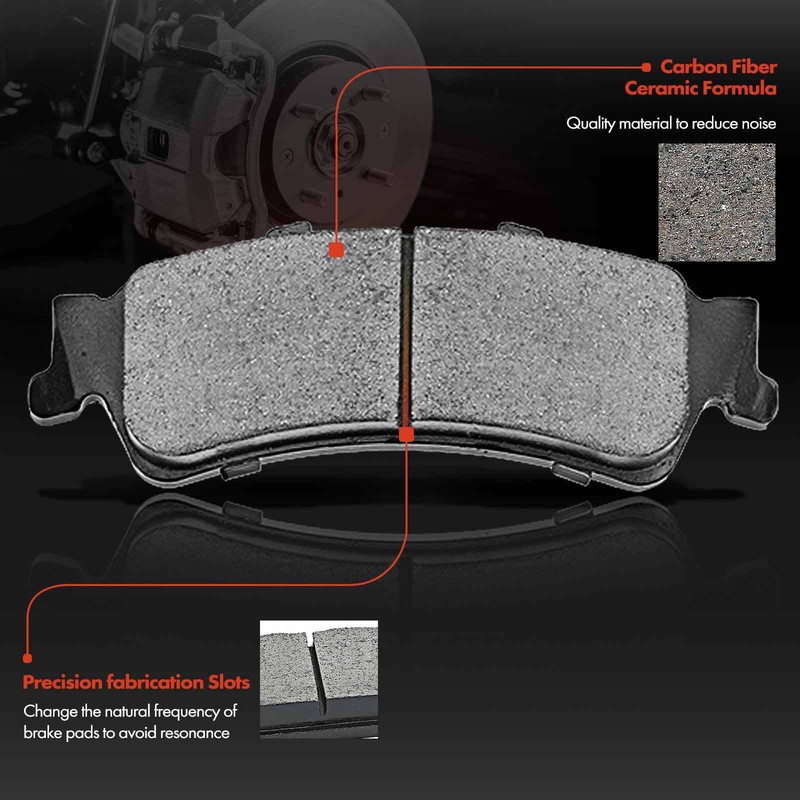 Rear Drilled & Slotted Brake Rotors & Brake Pads for Chevy Silverado GMC Sierra gallery