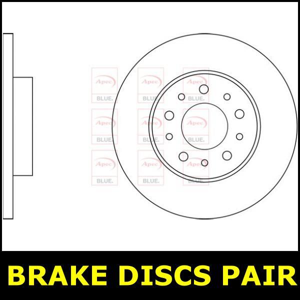 Brake Discs Pair Rear FOR FIAT 500 105bhp 1.6 12->18 Diesel Blue gallery