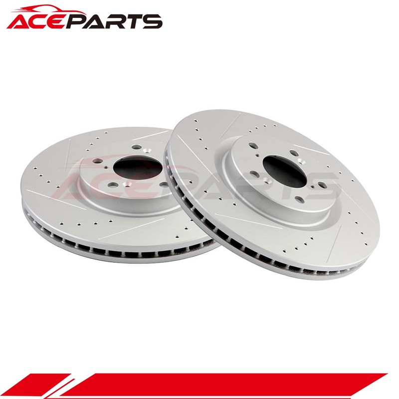 FITS 2010 11 2012 ACURA MDX ZDX HONDA PILOT FRONT DRILL + SLOT BRAKE DISC ROTORS gallery
