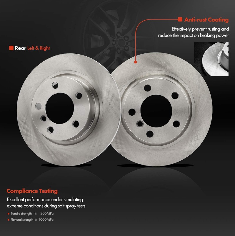 Disc Brake Rotors & Brake Pads for Mini Cooper Countryman 2013-2016 Rear Side gallery
