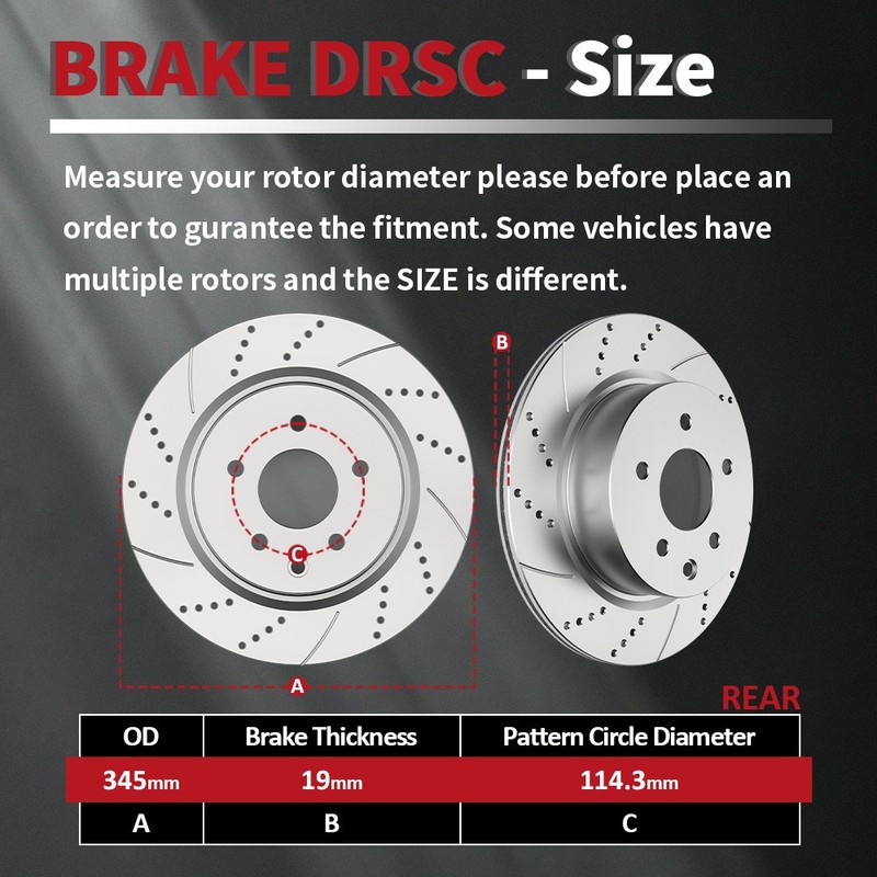 Front and Rear Brake Rotors Pads fit for Ford Explorer Flex Lincoln MKT Brakes gallery