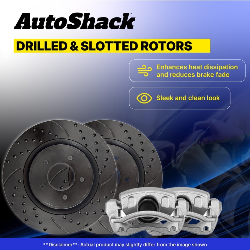 Rear Drilled Slotted Brake Rotors Calipers for Nissan, Maxima 2019-2023 gallery