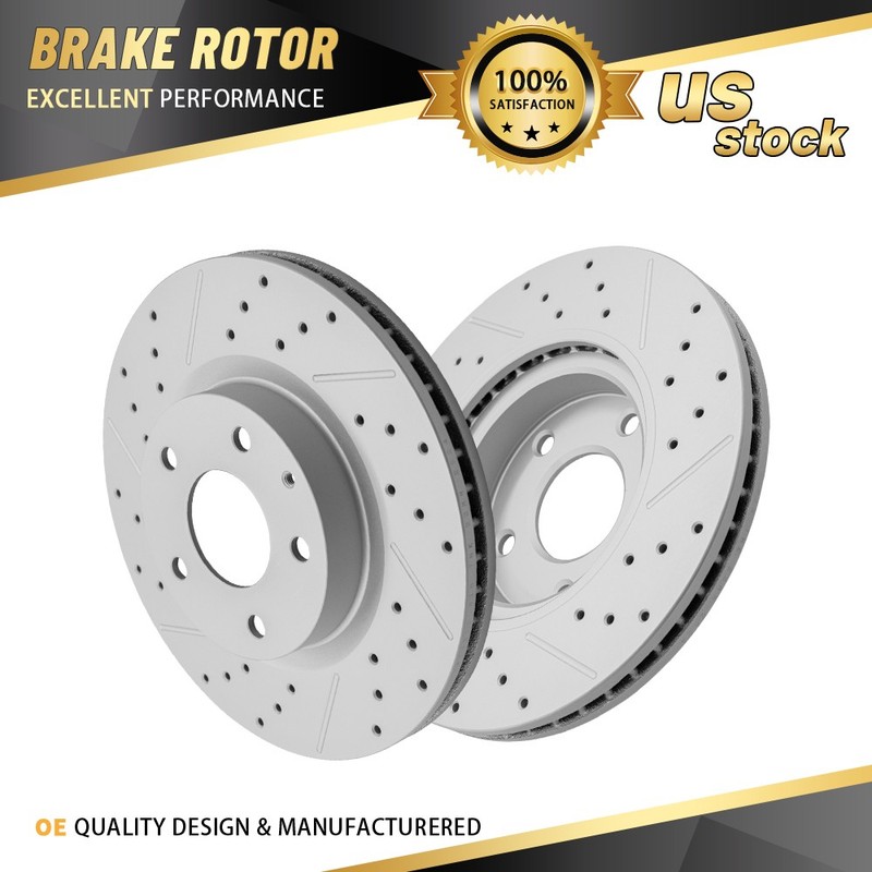Front Drilled Disc Brake Rotors for 2014 2015 2016 2017 2018 Mazda 3 Sport CX-3