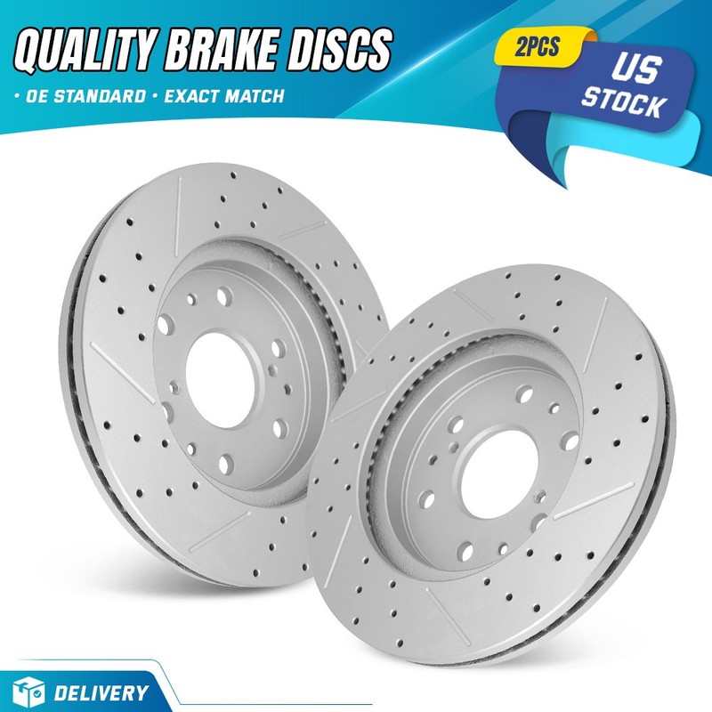6 Lugs Front Drilled Brake Rotors for Chevy GMC Silverado Sierra Suburban 1500